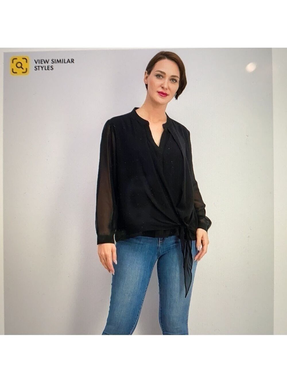 Alfani Tie-Front Blouse